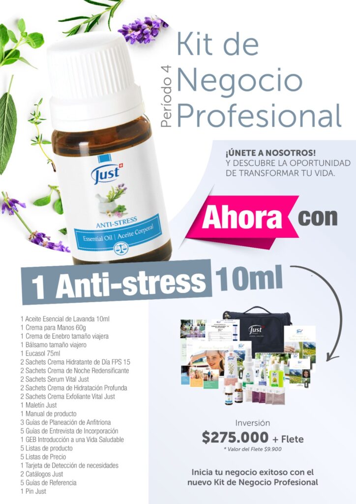 set de inicio del negocio just e colombia