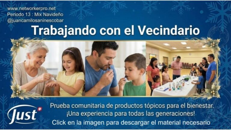 Trabajando en el vecindario con los productos just